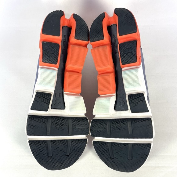 On Cloudflyer 4 Running Shoes Mens 12 Gray Orange Fossil Flame Road - Picture 9 of 11